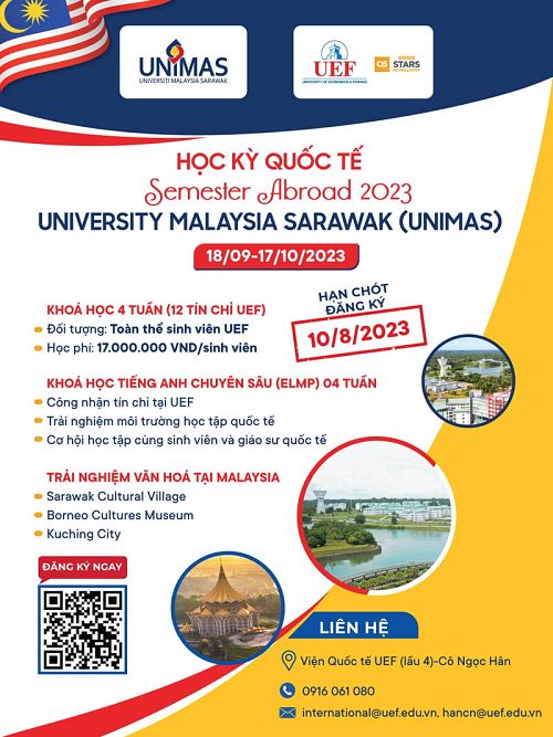 UEF kicks off new semester abroad at University Malaysia Sarawak
