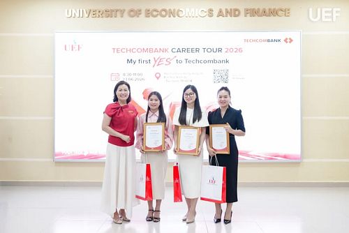 UEF students explore banking careers in the digital era via Techcombank Career Tour 2026