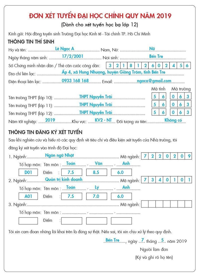 mẫu đơn học bạ