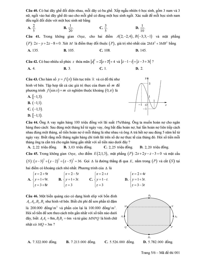 Đề thi tham khảo môn toán 5