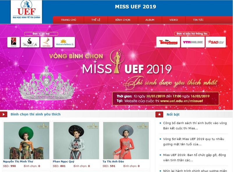 bình chọn top 18 miss uef