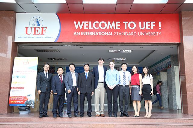 UEF’s Board of Administration with two representatives of the University of Pittsburgh 